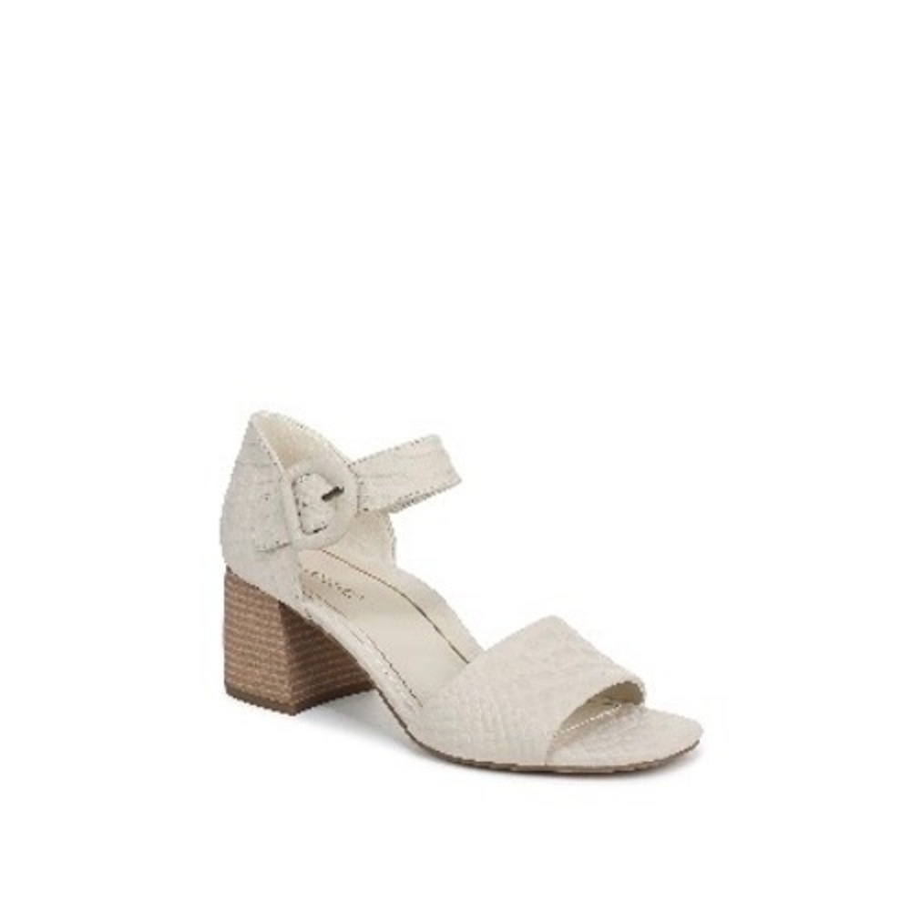 Vionic Chardonnay Block Heel Womens 10 Wide Cream Leather Work Career Business